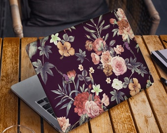 Natural Floral Pattern with Elegant Flower Design Laptop Skin, Macbook Skin, Computer Decal Sticker Full Coverage Laptop Skin