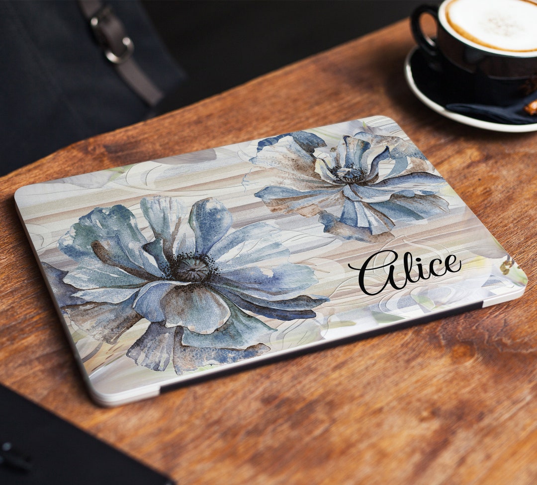 Colorful Marble Laptop Skin Custom Name Initials Vinyl Decal Dell Hp ...