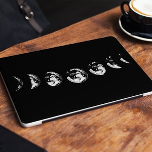 Moon Laptop Skin Sticker Black Pattern Vinyl Decal Dell Hp Lenovo Asus Chromebook Acer Laptop Decal Cover Skins For Any Laptop Sticker