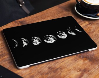 Moon Laptop Skin Sticker Black Pattern Vinyl Decal Dell Hp Lenovo Asus Chromebook Acer Laptop Decal Cover Skins For Any Laptop Sticker