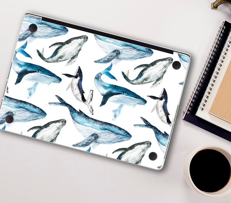 Whales Macbook Skin Animal Laptop Cover 13 Inch Macbook Blue - Etsy