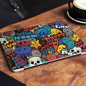 Cartoons Laptop Skin Sticker Cute Notebook Vinyl Decal Dell Hp Lenovo Asus Chromebook Acer Laptop Decal Cover Skins For Any Laptop Stickers