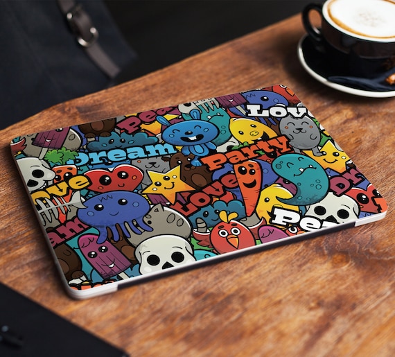 Cartoons Laptop Skin Sticker Cute Notebook Vinyl Decal Dell Hp Etsy