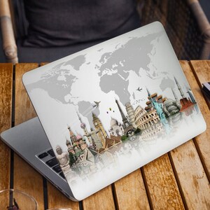 Weltkarte Laptop Skin Aufkleber Top MacBook Pro 13 Haut unten Laptop Haut MacBook Air 13 Aufkleber Cover Travel MacBook Pro 15 Macbook Pro 16