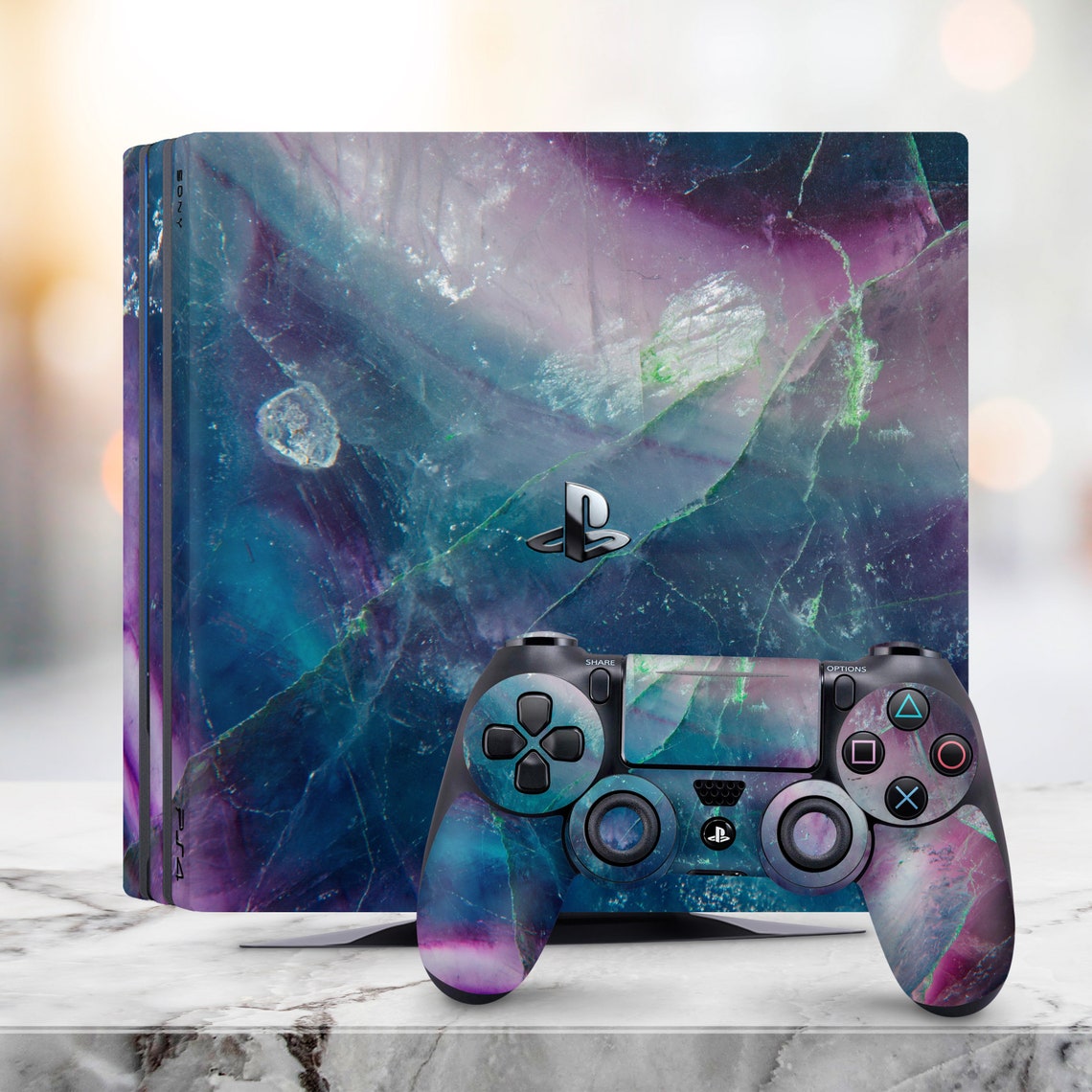 Crystal skins. ПС кварц. PLAYSTATION Purple. Iridescent Skin.