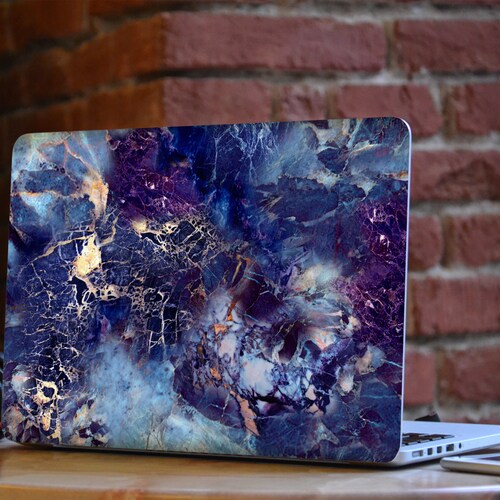 Darck Blue Marble Laptop Skin Sticker Top Macbook Pro 13 Skin Etsy