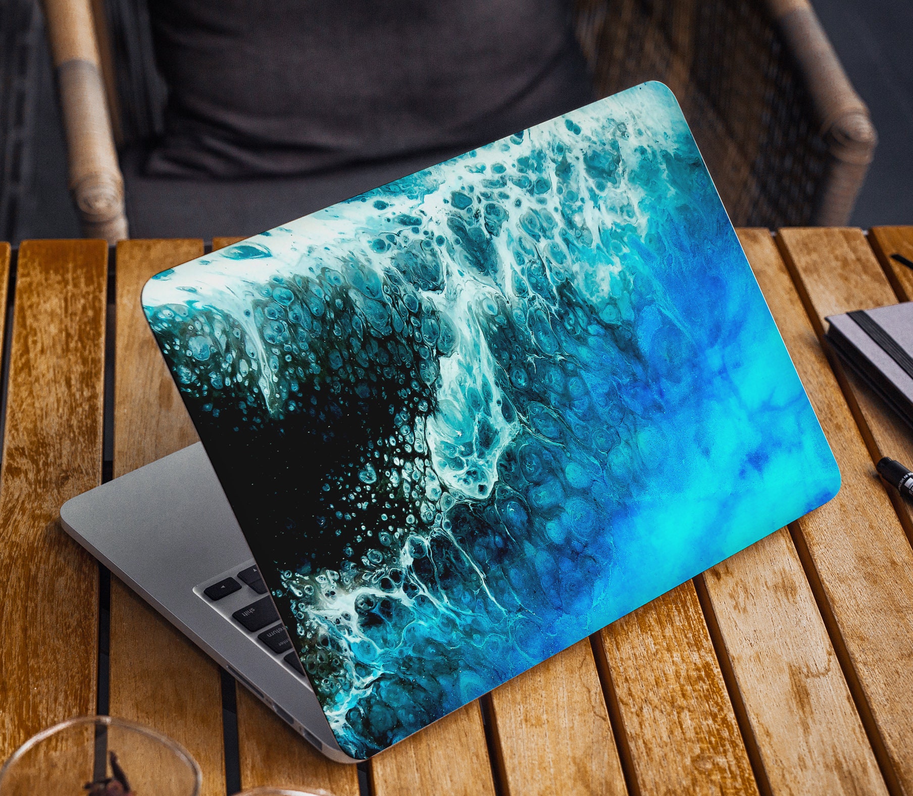 Blue Marble Laptop Sticker Acrylic Notebook Vinyl Decal Dell Hp Lenovo ...
