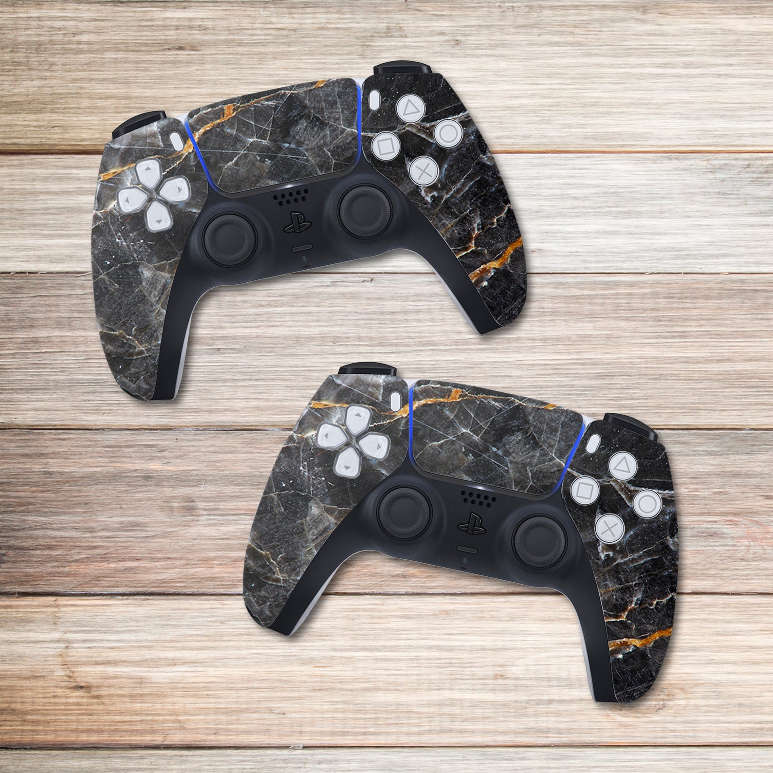 PS5 Gold Black Marble Skin PS4 Cracked Skin PS4 Fat Gamer Skin Etsy