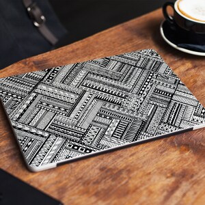 Black Pattern Laptop Skin Sticker Print Vinyl Decal Dell Hp - Etsy