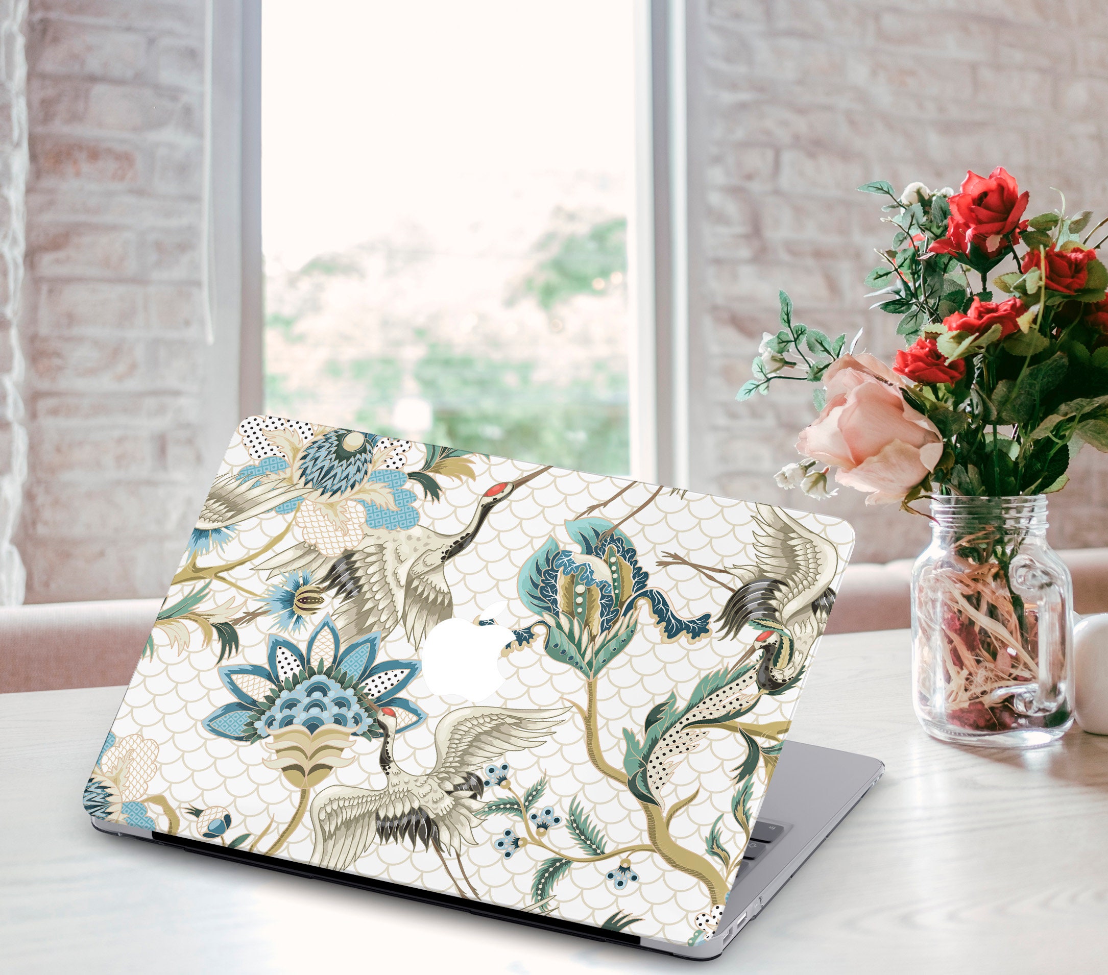 Crane Macbook Skin Macbook Pro Touch Bar Cute Macbook Air 13 Etsy