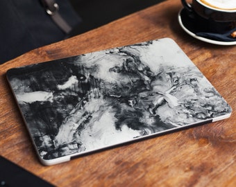 Black Marble Laptop Skin Sticker White Notebook Vinyl Decal Dell Hp Lenovo Asus Chromebook Acer Laptop Decal Cover Skin Any Laptop Sticker