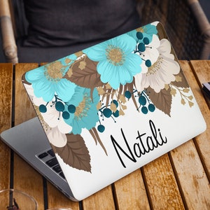 Name Universal Laptop Sticker Floral Notebook Vinyl Decal Dell Hp Lenovo Asus Chromebook Acer Laptop Decal Cover Skin For Any Laptop Sticker