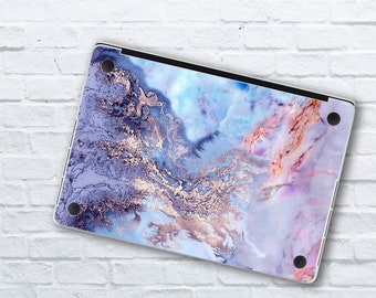 Blue Opal Laptop Skin Gold Marble Notebook Vinyl Decal Dell Hp Lenovo ...