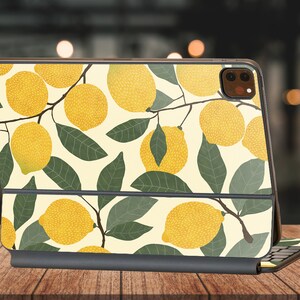 Groene palm bladeren Citroenboom Vinyl Skin Smart Keyboard Folio iPad Pro 11" Gen1/2/3 Toets iPad Air Magic Keyboard iPad Pro 12.9" Gen3/4/5 Sticker
