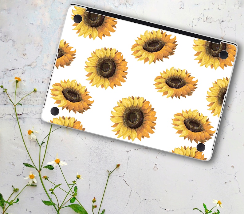 Sunflower Macbook Pro 13 Skin 2017 Macbook Air 11 13 Stickers Macbook 12 Inch Decal Laptop Cover Macbook Pro 15 2018 Vinyl Sticker Floral