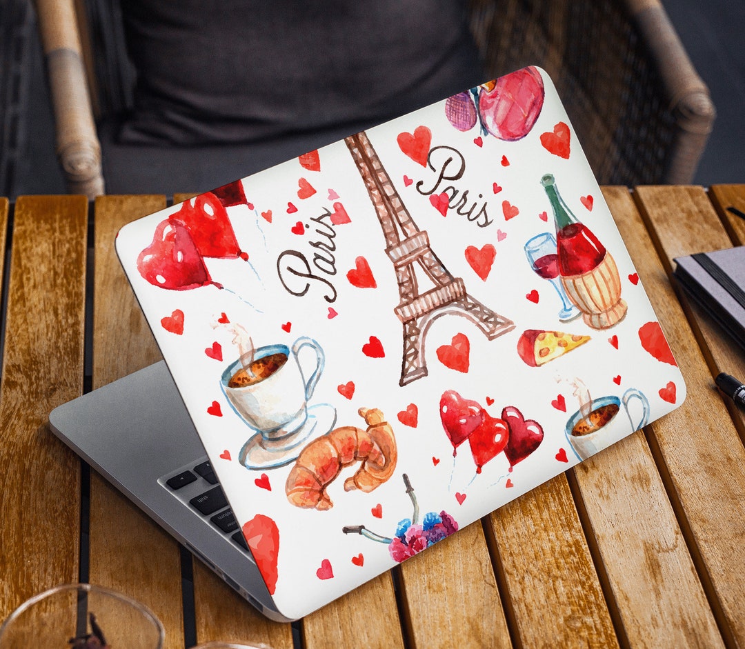 Paris Laptop Skin Sticker Cute Notebook Vinyl Decal Dell Hp Etsy