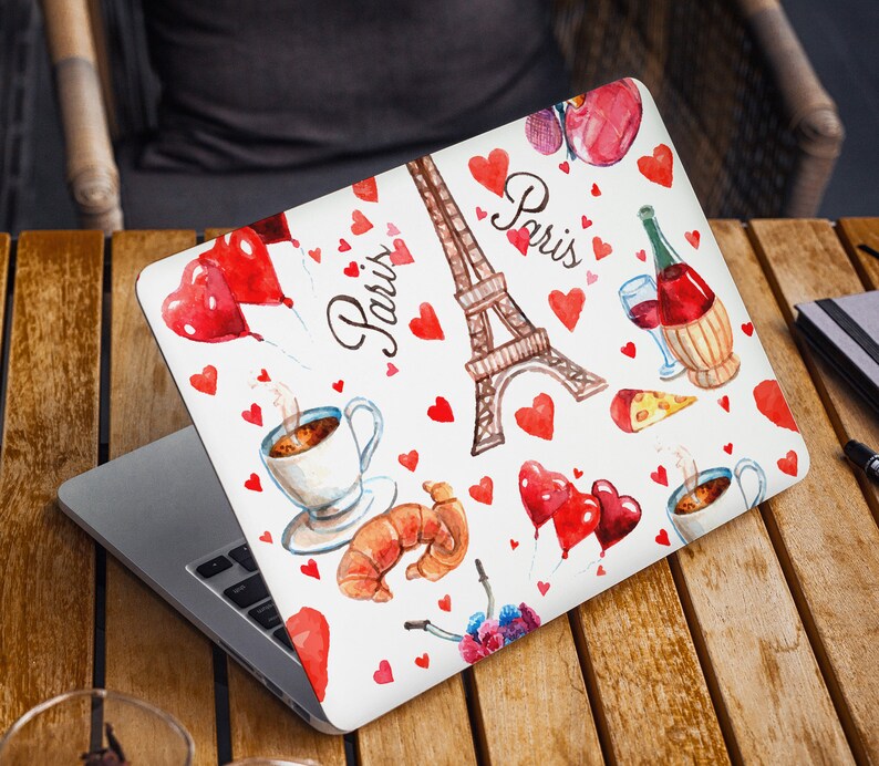 paris laptop skin sticker cute notebook vinyl decal dell