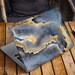 Blue Opal Laptop Skin Gold Marble Notebook Vinyl Decal Dell Hp Lenovo ...