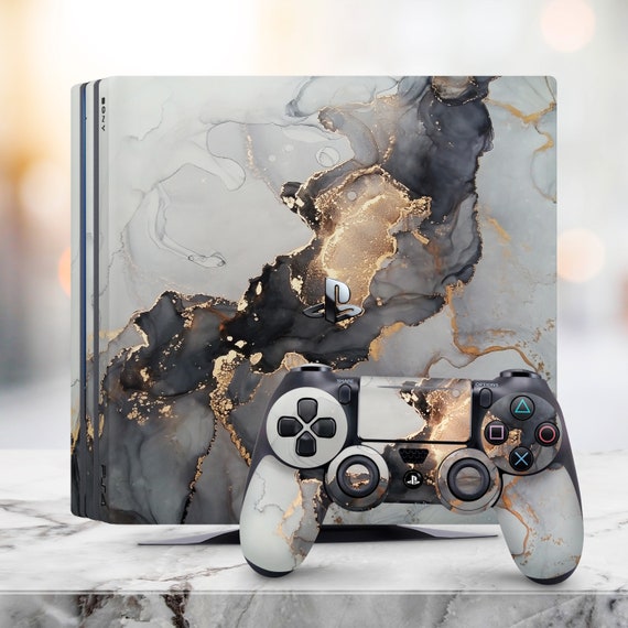 Dark Gold Marbled PS5 Controller Skin