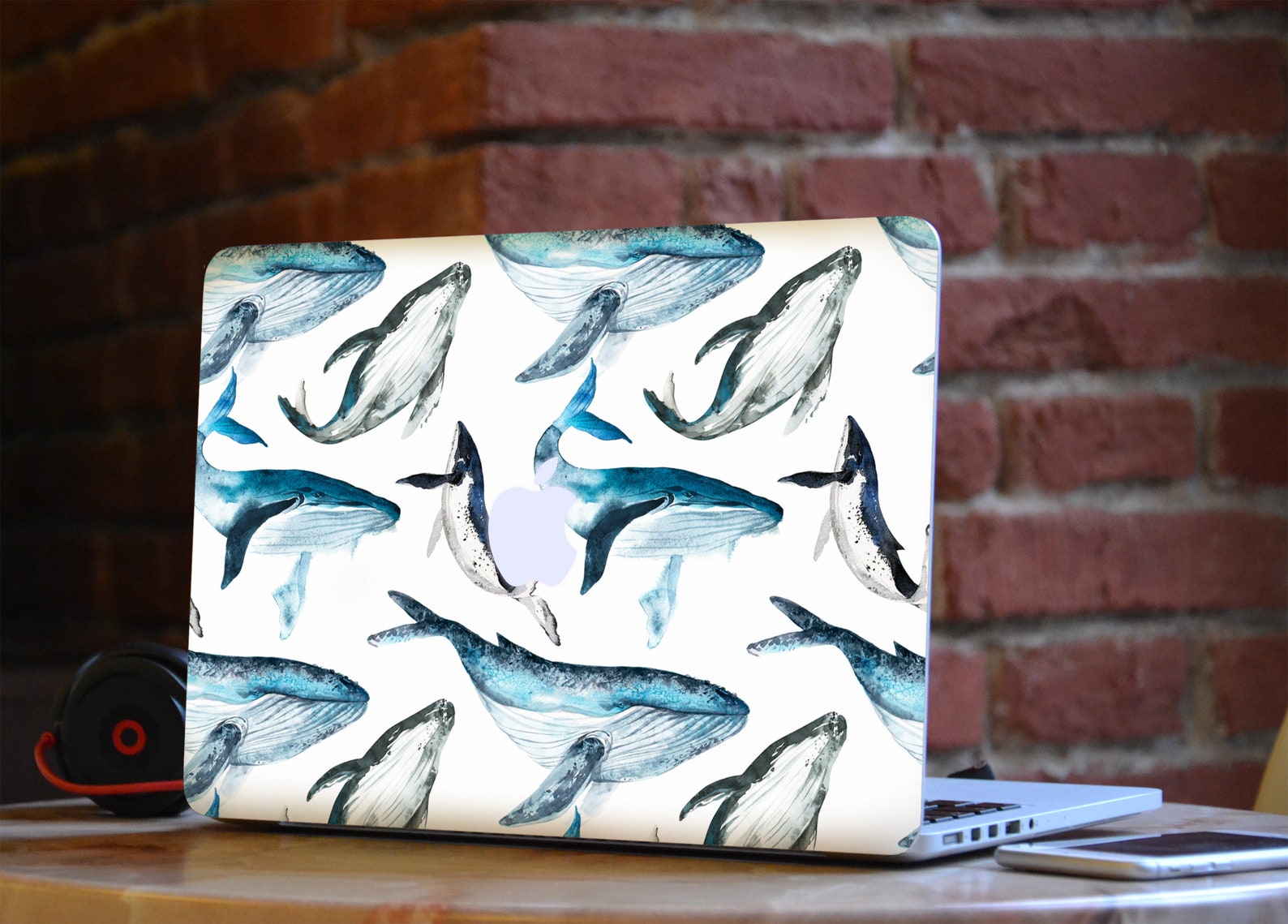 Whales Macbook Skin Animal Laptop Cover 13 Inch Macbook Blue | Etsy
