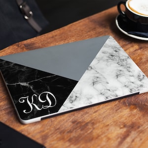 Marble Laptop Skin Sticker Name Notebook Vinyl Decal Dell Hp Lenovo Asus Chromebook Acer Laptop Decal Cover Skin For Any Laptop Sticker