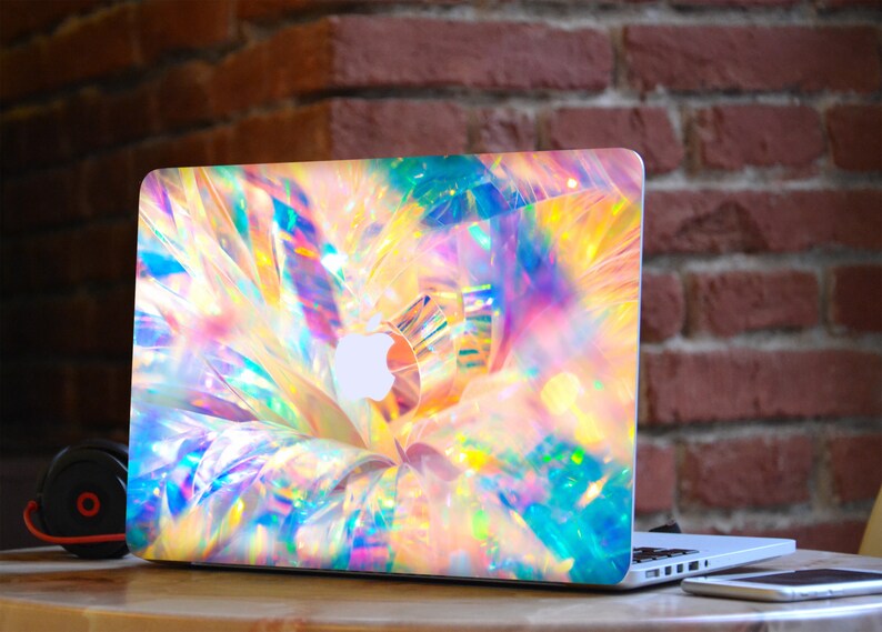 Colored Crystal Macbook Skins 12 Pro 13 Touch Bar 2017 Decal Skins Opal Marble MacBook Air 13 inch Vinyl Decal Sticker MacBook Pro Retina 15