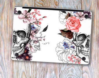 Floral Skull Skin MacBook Air 13 Retina 2018 Decal Pro Retina 15 inch MacBook 12 Decal MacBook Pro 13 Skin Laptop Stickers Macbook Air New