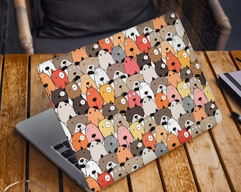 Cute Dogs Laptop Skin Sticker Watercolor Notebook Decal Dell Hp Lenovo Asus Chromebook Acer Laptop Decal Cover Skins For Any Laptop Stickers