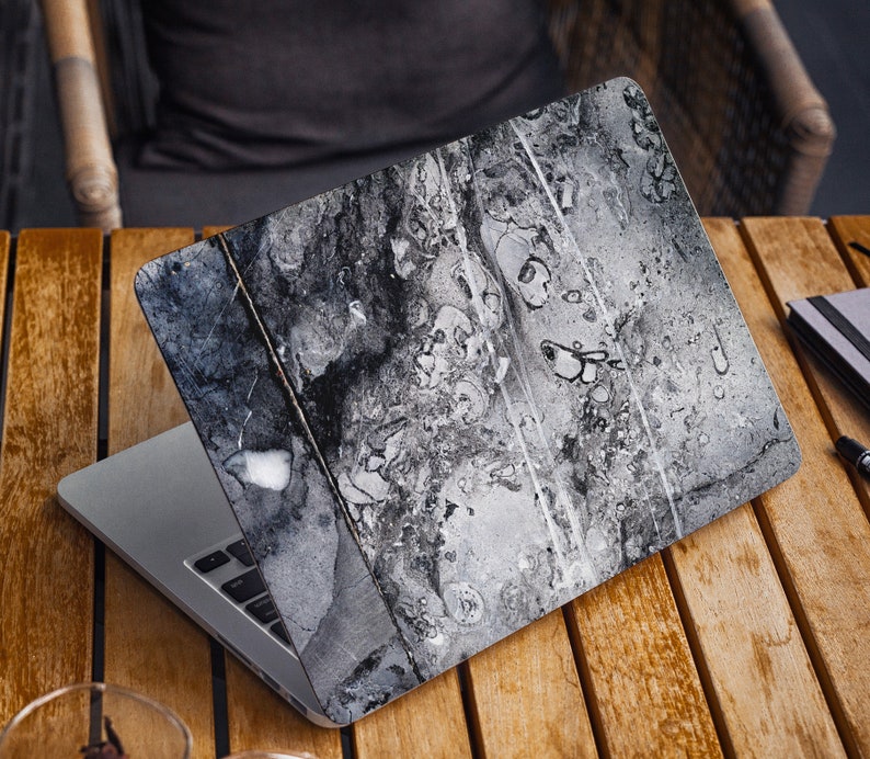 Marble Laptop Skin Sticker Grey Notebook Vinyl Decal Dell Hp - Etsy