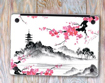 Floral Laptop Sticker Watercolor Japan Notebook Vinyl Dell Hp Lenovo Asus Chromebook Acer Laptop Decal Cover Skin For Any Laptop Sticker