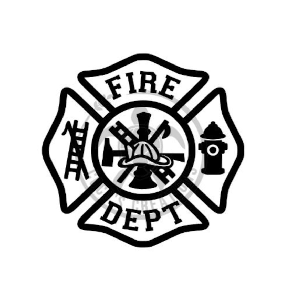 Firefighter Maltese Cross SVG PNG JPEG | Etsy