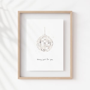 Mirrorball  Watercolor Painting Art Print