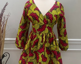 Afrikanisches Print Kleid, Dashiki Kleid