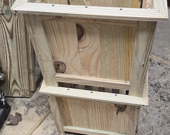 farmhouse treated wood planters