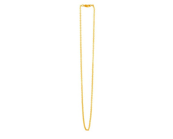 24k GP Cable Necklace Chain 2.0 Mm 17.3 