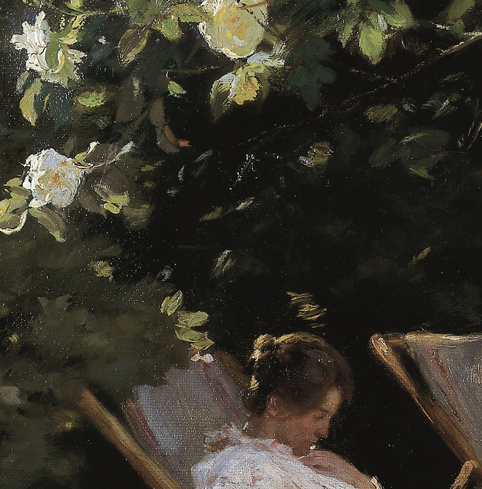Garden Roses Painting / Portrait of Woman / Spring Landscape - Etsy