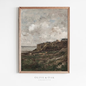 Coastal Landscape Painting / Vintage Oil Painting PRINTABLE/ #283