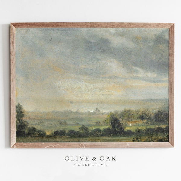 Pintura al óleo de paisaje vintage / Decoración de granja Arte de pared IMPRIMIBLE / #455
