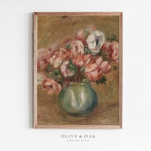 Vintage Flower Print / Roses Oil Painting PRINTABLE / French Country Decor / #166