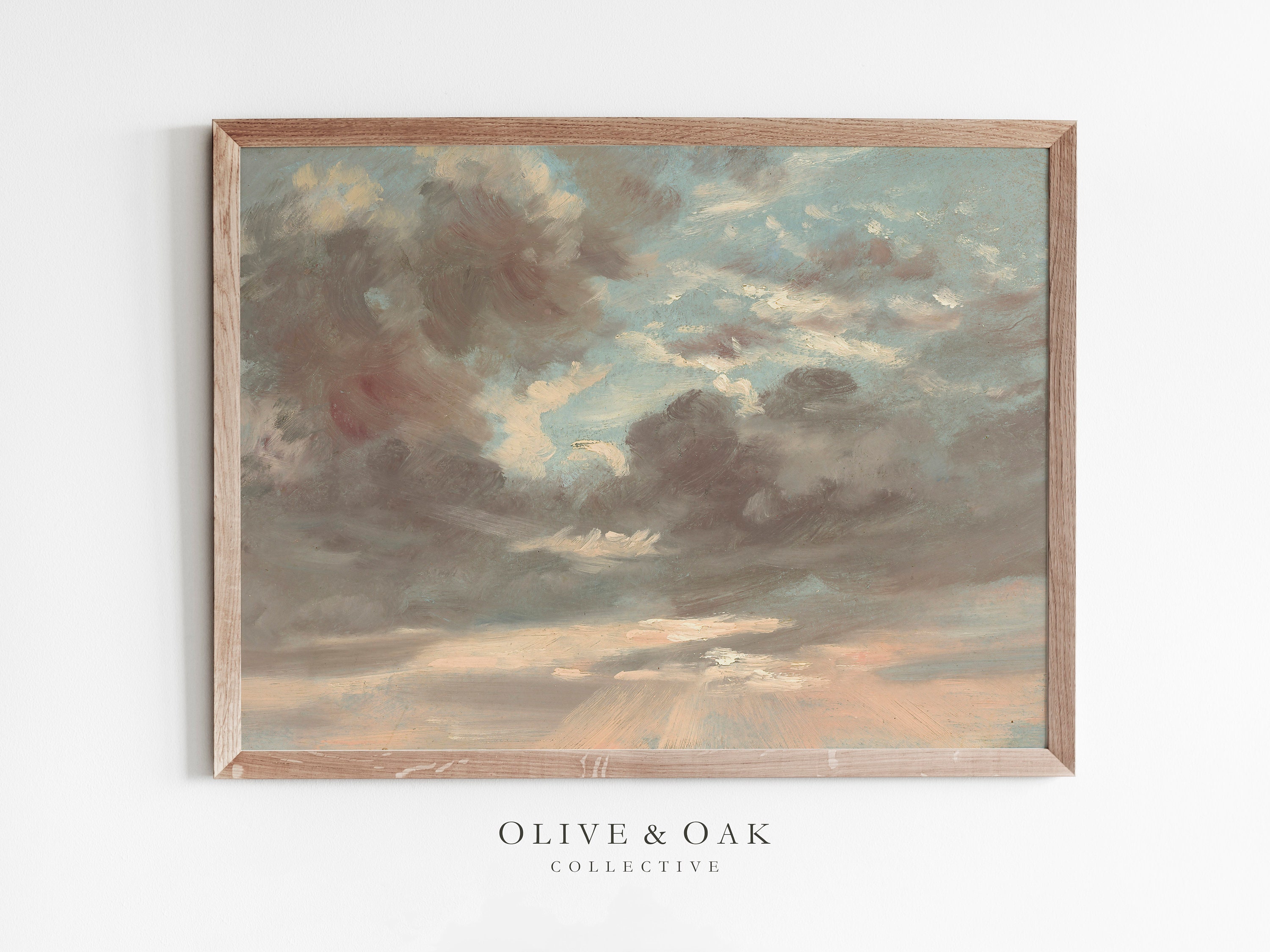 Landscape Cloud Study PRINTABLE / Nursery Sky Art Print / French ...