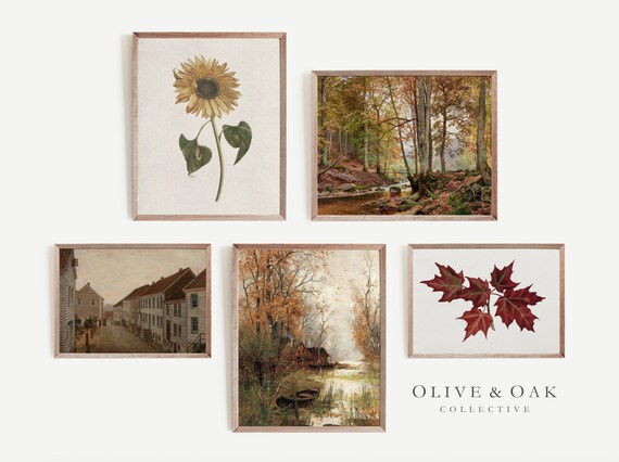 Gallery Wall Set for Fall / Fall Artwork Prints / Autumn Home Decor / Warm Toned Decor / PRINTABLE Fall Art / G79