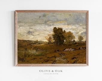 Fall Landscape Painting / Autumn Painting PRINTABLE WALL ART / #69