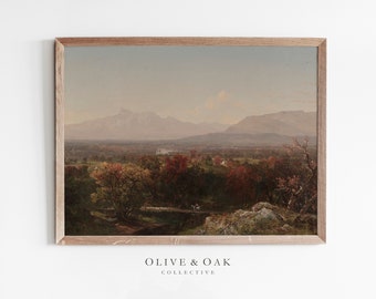 Vintage Herbst Landschaft Malerei / Herbst Baum Malerei DRUCKBARE / #219