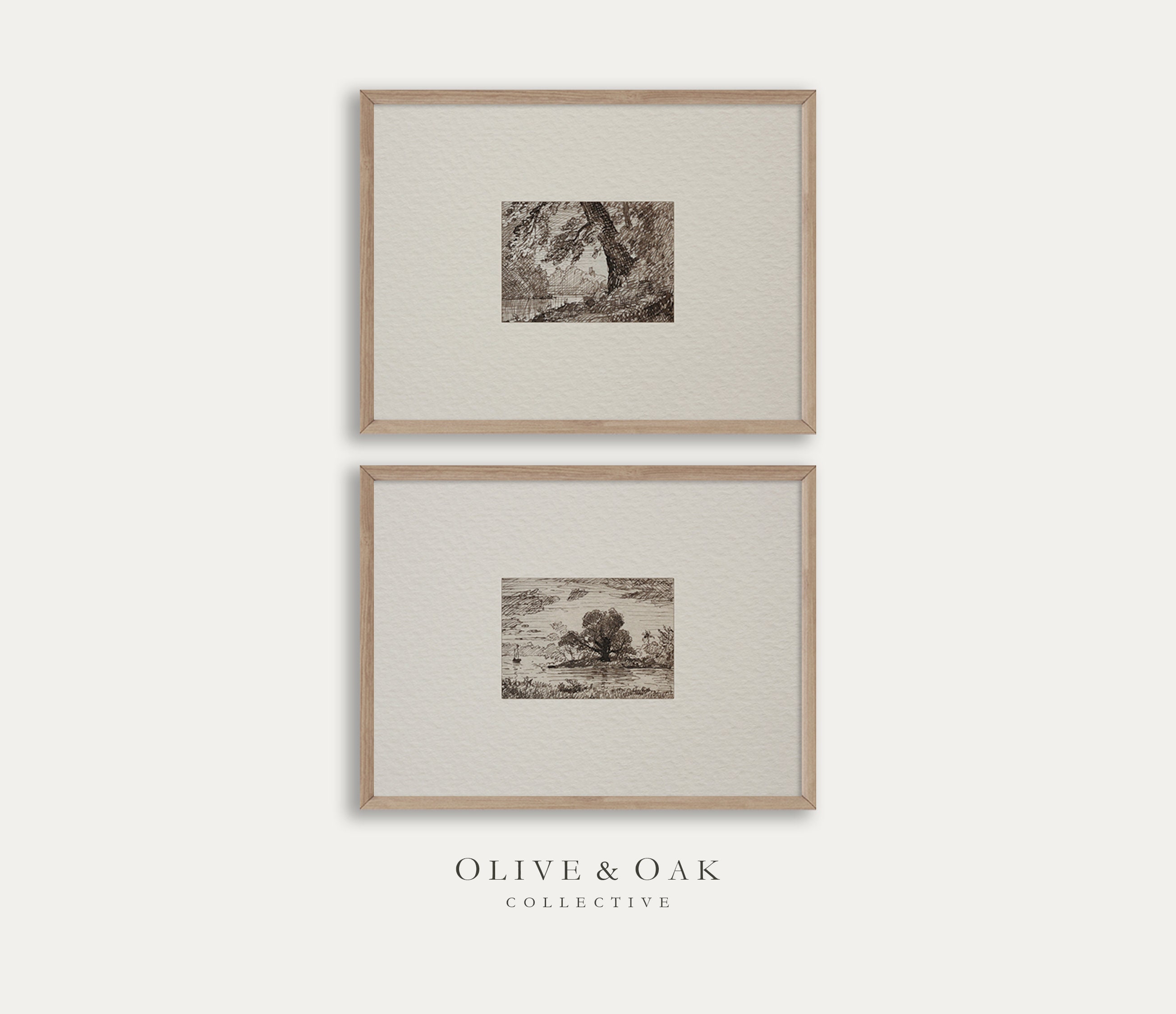 Rustic Wall Art SET of Prints / Neutral Art Print Set of 2 / Etsy