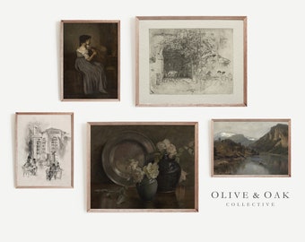 Moody European Print SET / Vintage Gallery Wall Paintings / Victorian Home Decor PRINTABLE / #G27