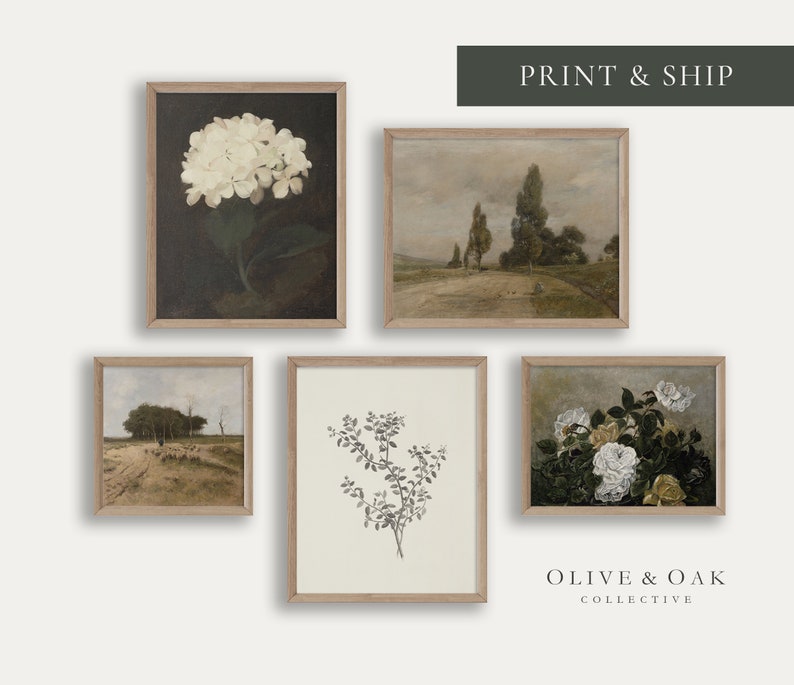 MAILED Art Prints / Vintage Country Art Print SET / Gallery Etsy