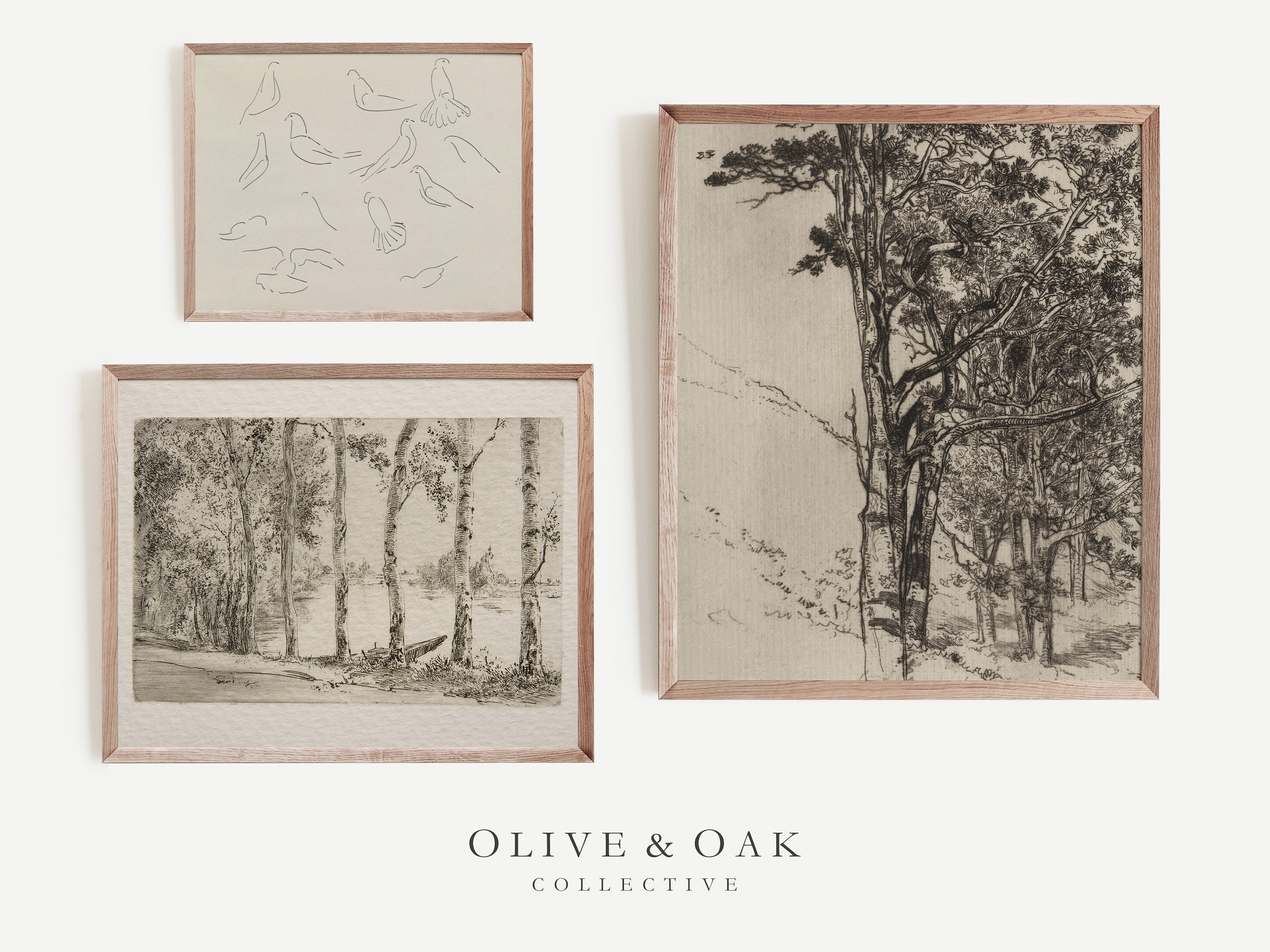 Neutral Art Print SET / Vintage Gallery Wall Set DIGITAL PRINTABLE / # ...