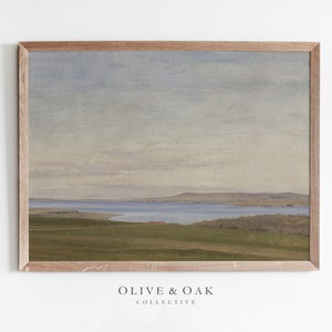 Coastal Farmhouse Wall Art PRINTABLE / Vintage Seaside Painting Digital Print / #207