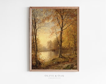 Autumn Landscape Painting / Downloadable Fall Artwork / Printable Fall Art / #502