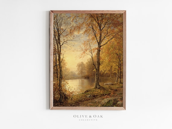 Autumn Landscape Painting / Downloadable Fall Artwork / Printable Fall Art / #502